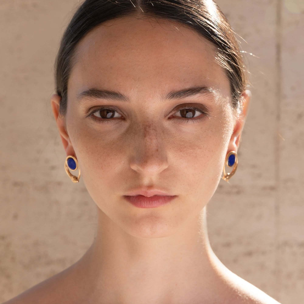 INFINITY EARRINGS LAPIS